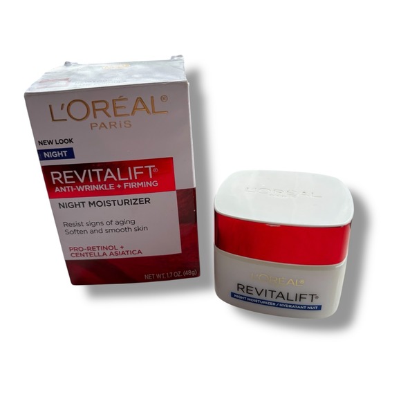 L'Oreal Paris Revitalift Anti-Wrinkle Firming Night Moisturizer 1.7ozPro-Retinol - Picture 5 of 7
